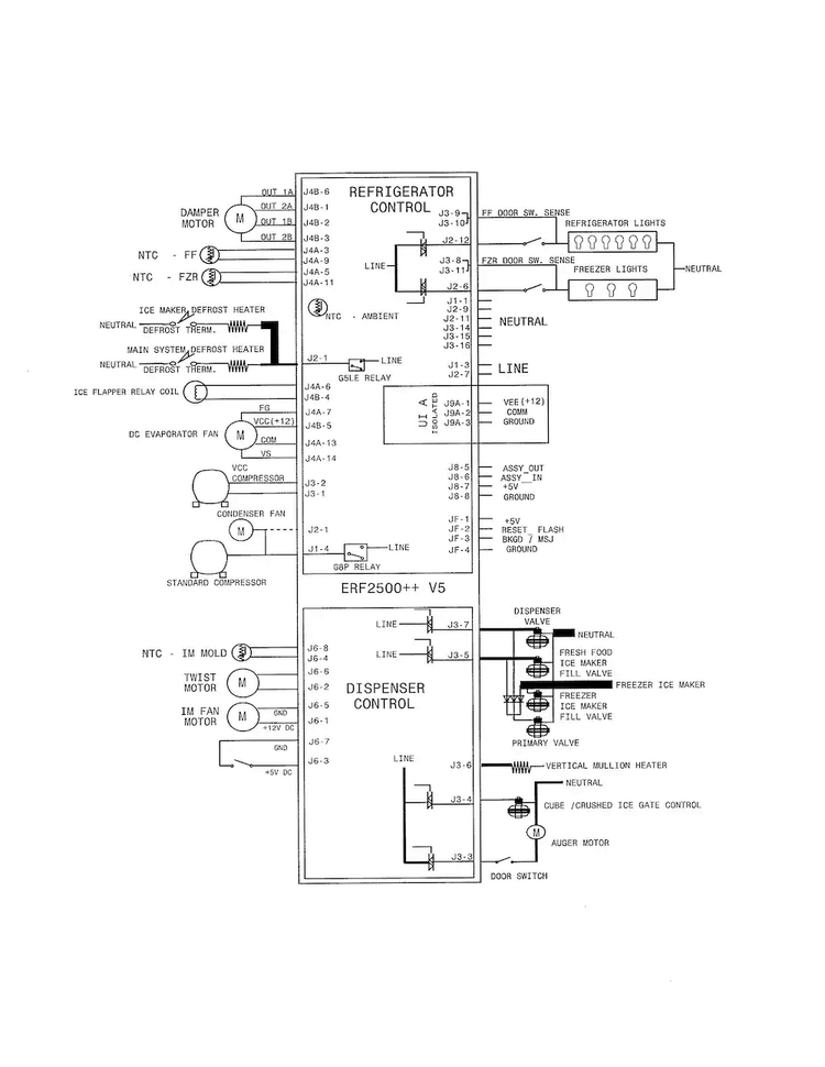Wiring Diagram Diagram and Parts List for FGHB2735NP0  Frigidaire Refrigerator