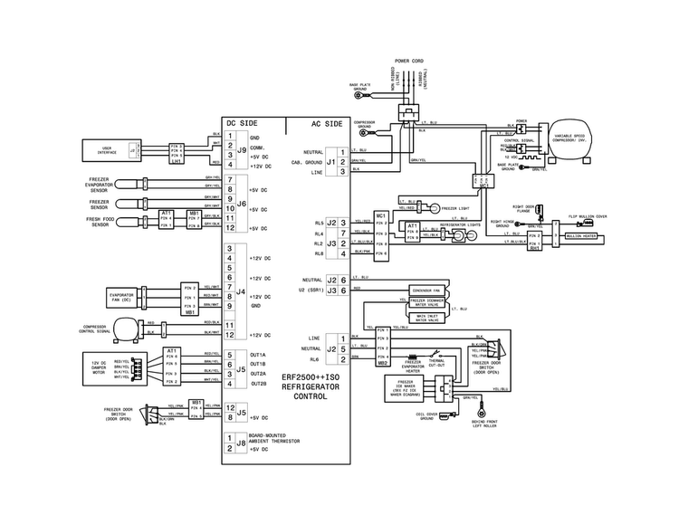 Wiring Diagram Diagram and Parts List for FFHN2740PE3A  Frigidaire Refrigerator