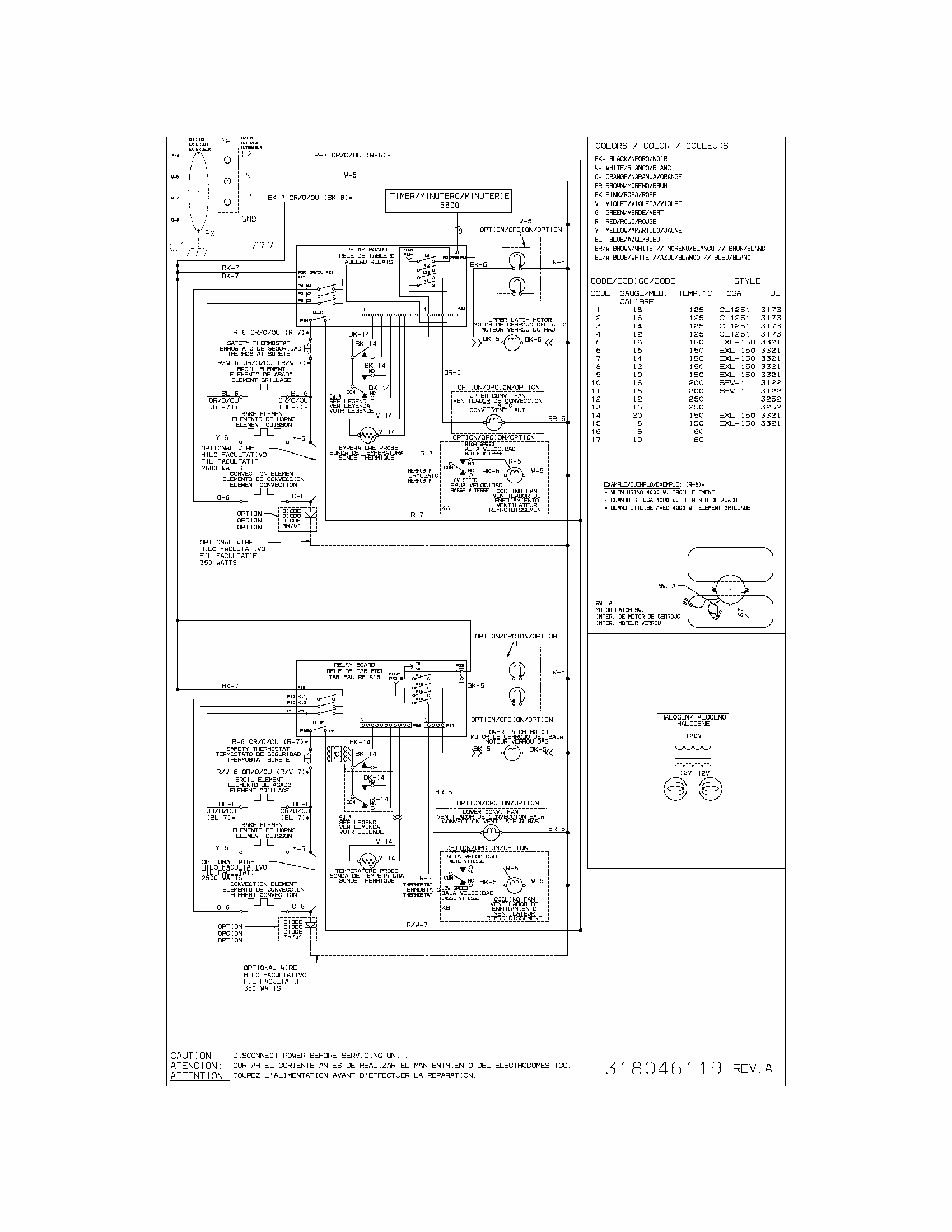 Wiring Diagram Diagram and Parts List for 79047774403  Kenmore Wall Oven
