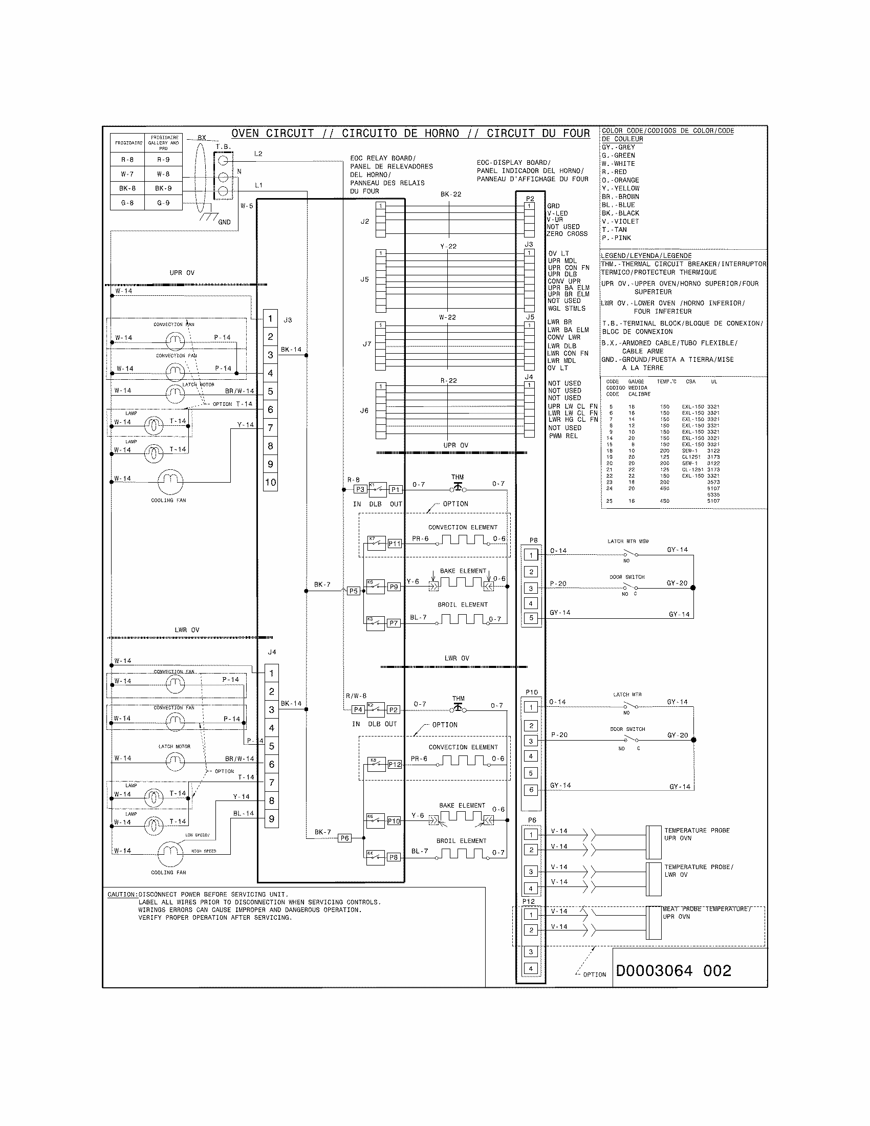 Wiring Diagram Diagram and Parts List for 79049412311  Kenmore Wall Oven