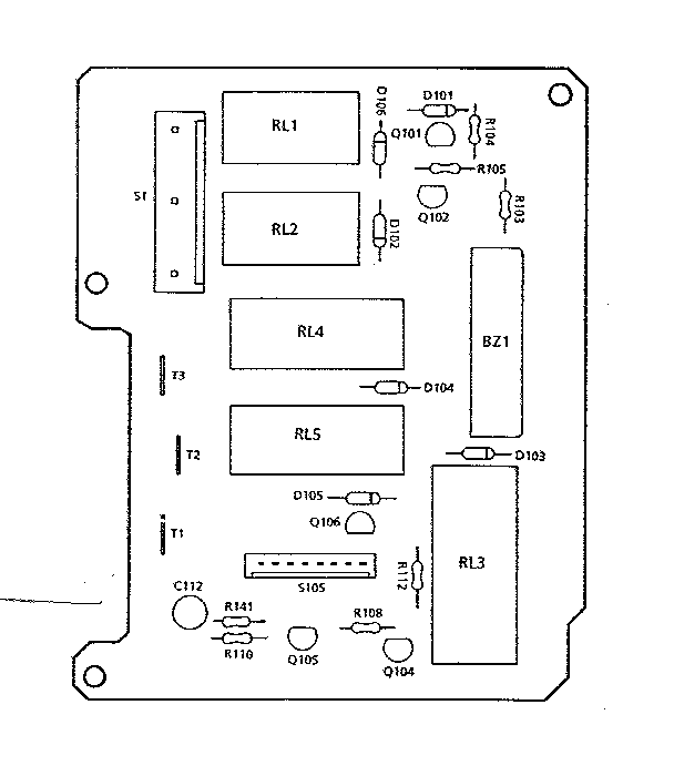 Relay Circuit Board Diagram and Parts List for 5648747680  Kenmore Microwave