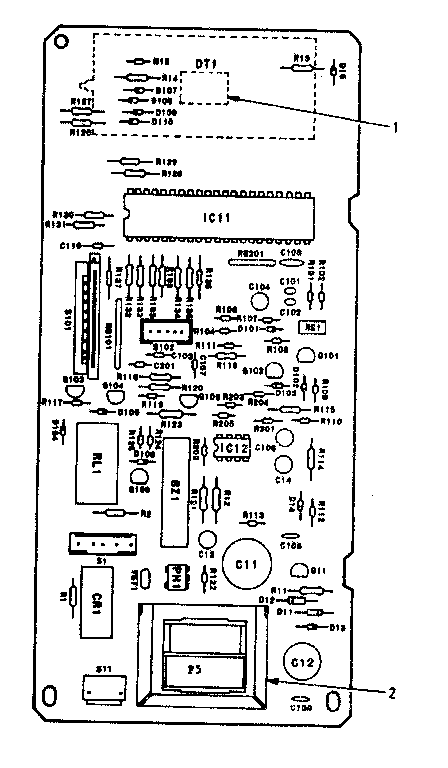 Power And Control Circuit Board Diagram and Parts List for 5648773580  Kenmore Microwave