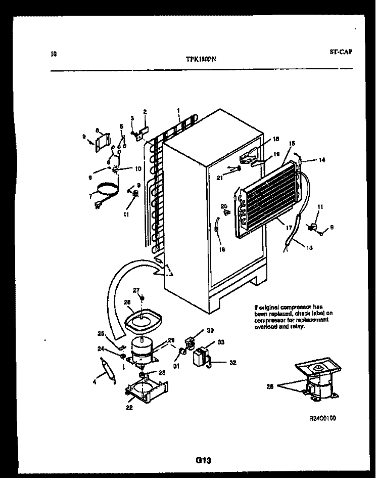 SYSTEM AND AUTOMATIC DEFROST PARTS Diagram and Parts List for TPK180PN3W  Kelvinator Refrigerator
