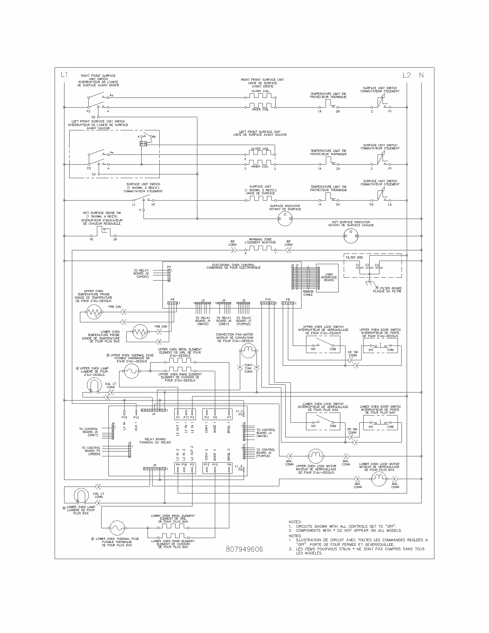 Wiring Diagram Diagram and Parts List for 79097223410  Kenmore Range
