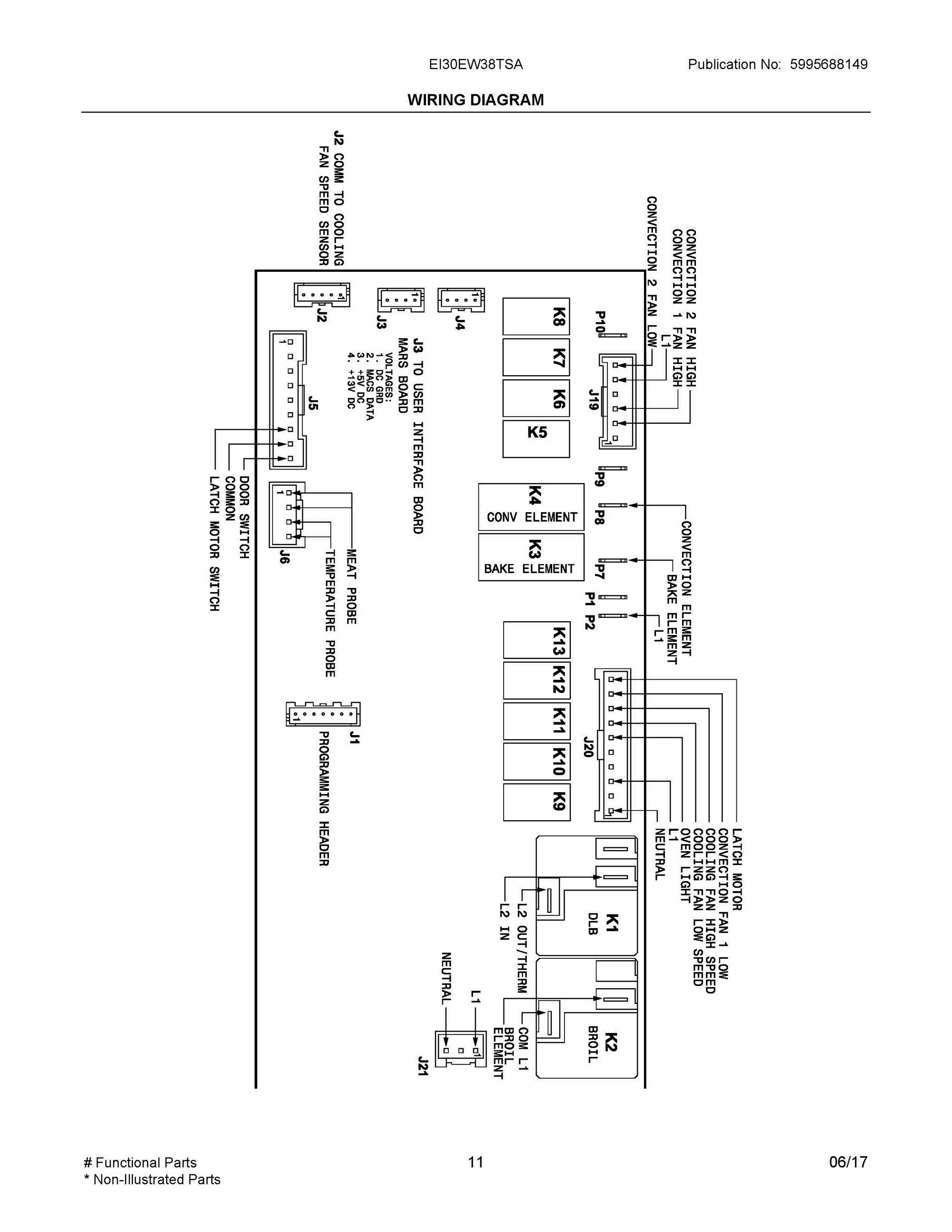 06 - WIRING DIAGRAM Diagram and Parts List for EI30EW38TSA  Frigidaire 