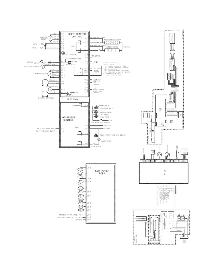 Wiring Schematic Diagram and Parts List for FGHB2735NF0  Frigidaire Refrigerator