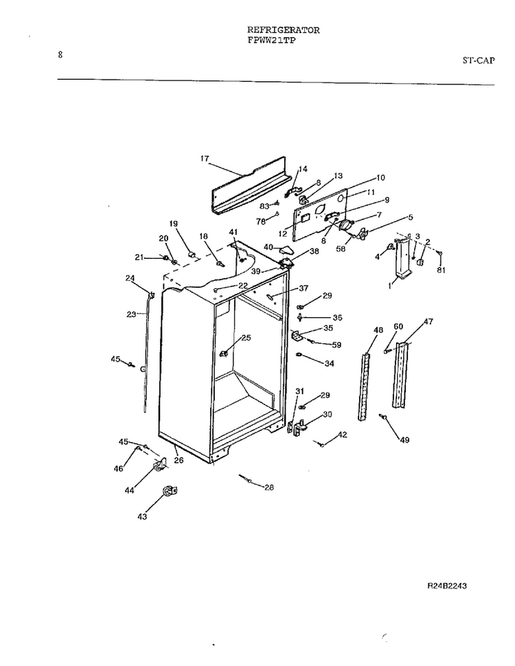 Ice Maker Parts & Installation Parts Page 7 Diagram and Parts List for FPWW21TP  Frigidaire Refrigerator