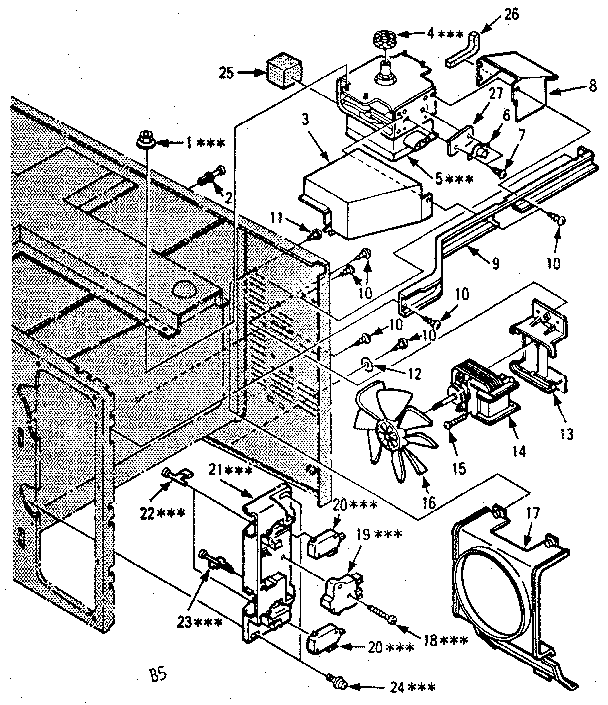 Switches And Microwave Parts Diagram and Parts List for 5648744781  Kenmore Microwave