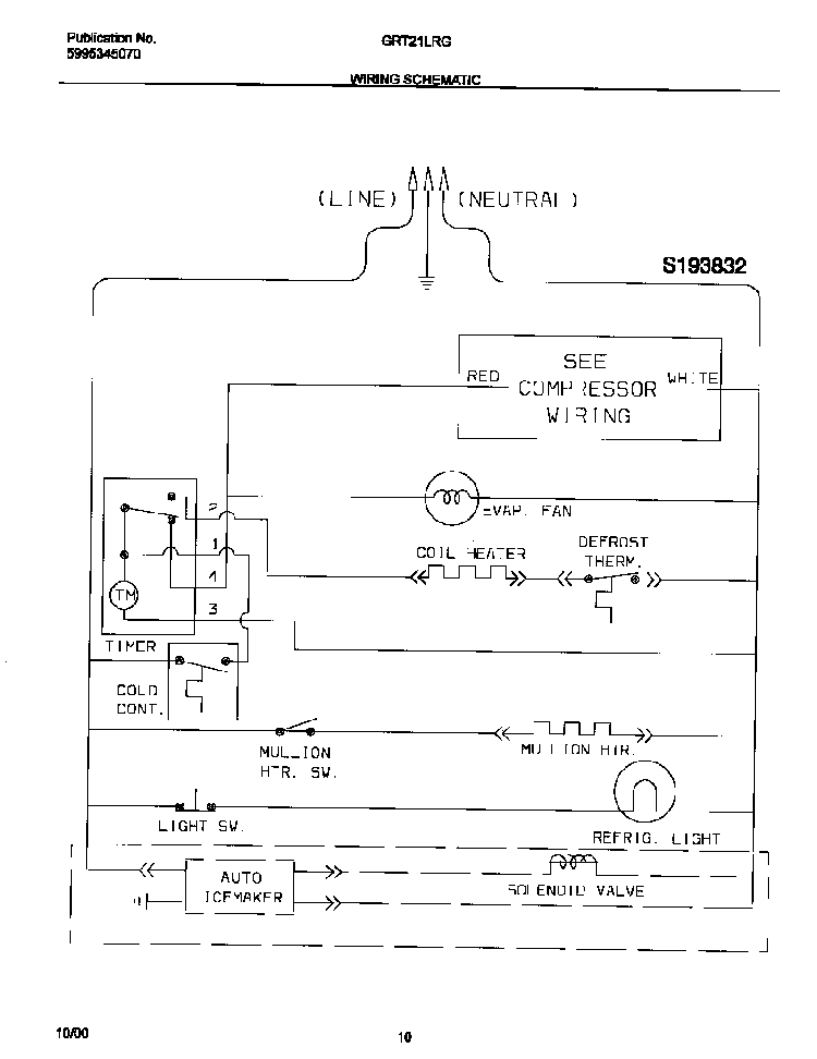 Wiring Schematic Diagram and Parts List for GRT21LRGD2  Gibson Refrigerator