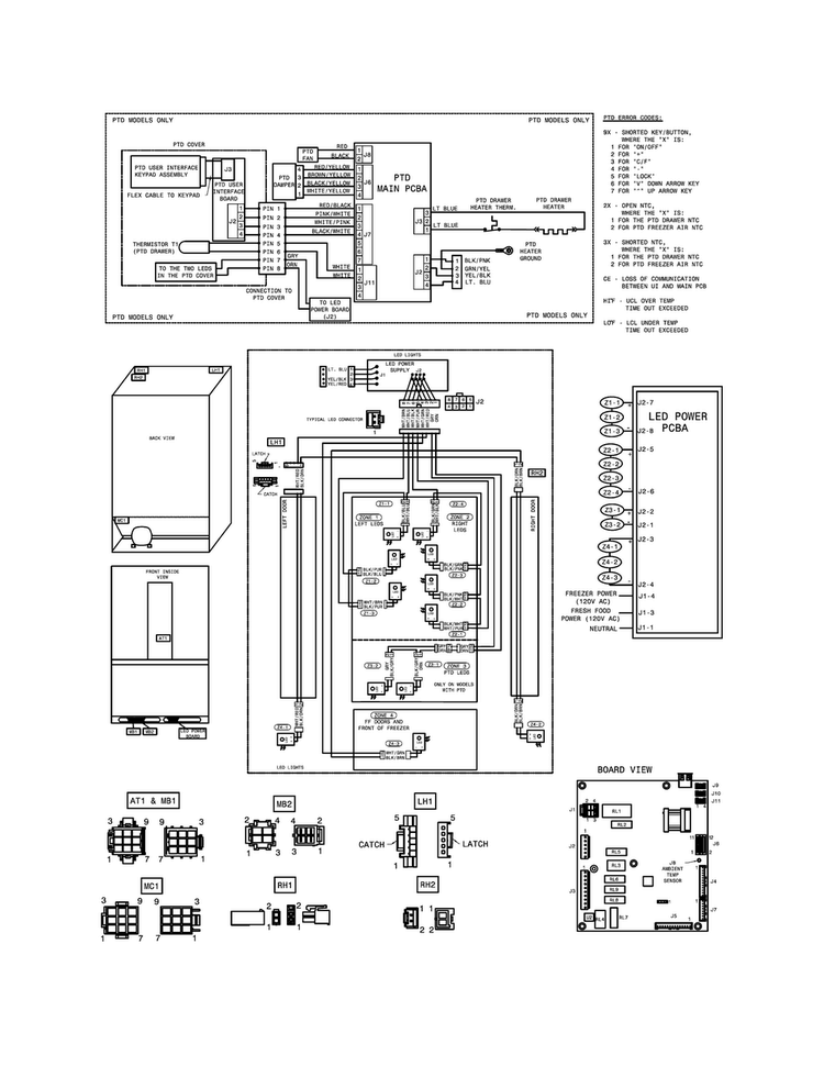Wiring Diagram Diagram and Parts List for E23BC68JPSCA  Electrolux Refrigerator