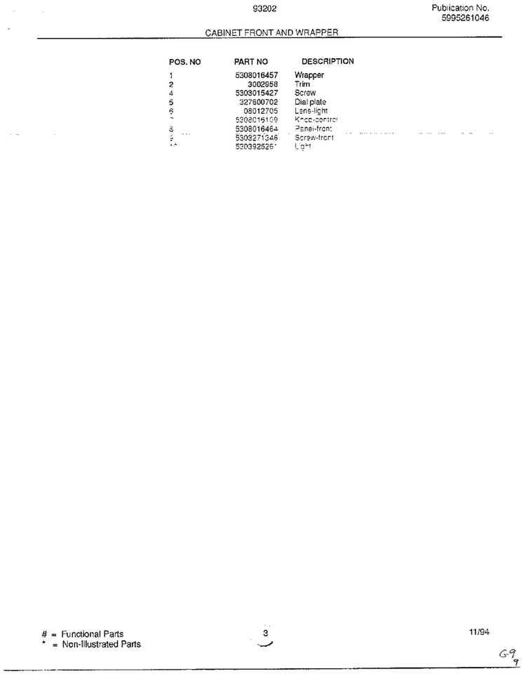 Cabinet Front And Wrapper Page 2 Diagram and Parts List for 93202F  Frigidaire Dehumidifier