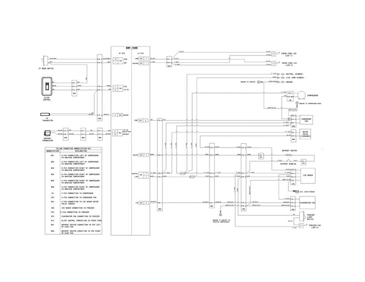 Wiring Schematic Diagram and Parts List for FGHT2046QE1  Frigidaire Refrigerator