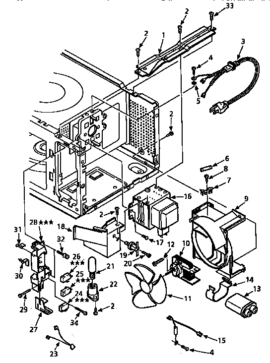 Switches And Microwave Parts Diagram and Parts List for 5648921690  Kenmore Microwave