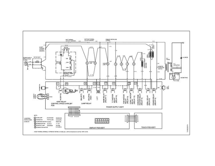 Wiring Diagram Diagram and Parts List for EI30BM60MSB  Electrolux Microwave