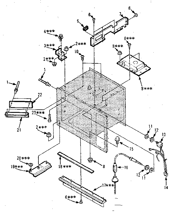 Cavity Parts-c Diagram and Parts List for 5648698510  Kenmore Microwave