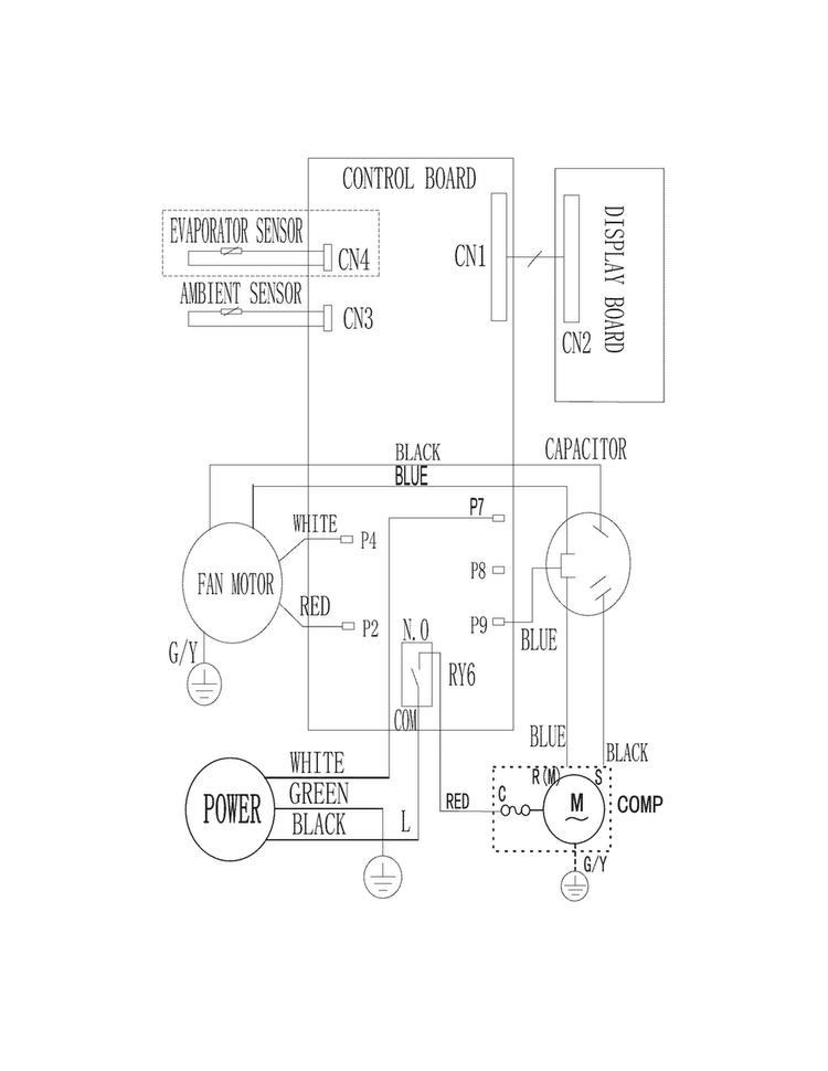 Wiring Diagram Diagram and Parts List for CRA057XT716  Frigidaire Air Conditioner