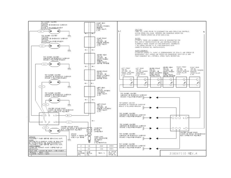 Wiring Diagram Diagram and Parts List for E36GC76PRS0  Electrolux Cooktop