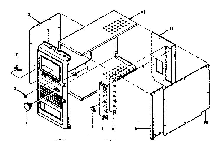 Color Television Cabinet Parts Diagram and Parts List for 5648998310  Kenmore Microwave