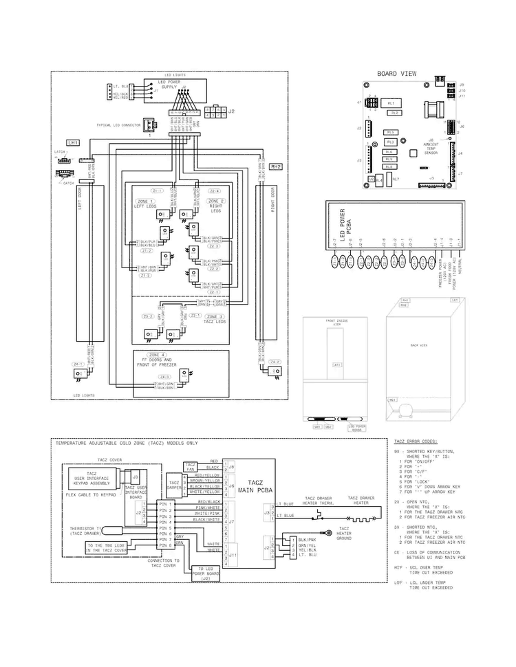 Wiring Schematic Diagram and Parts List for FPBC2277RF7  Frigidaire Refrigerator
