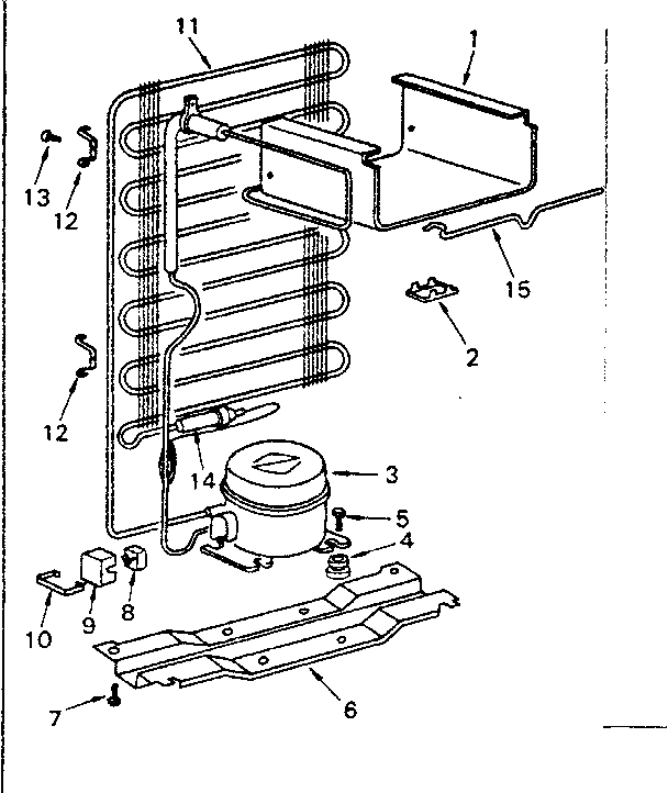 Cooling Unit Diagram and Parts List for 5648966020  Kenmore Refrigerator