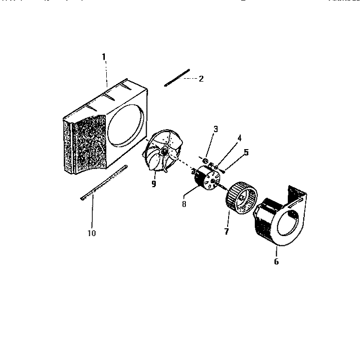 AIR HANDLING Diagram and Parts List for AL097H1A1  Frigidaire Air Conditioner