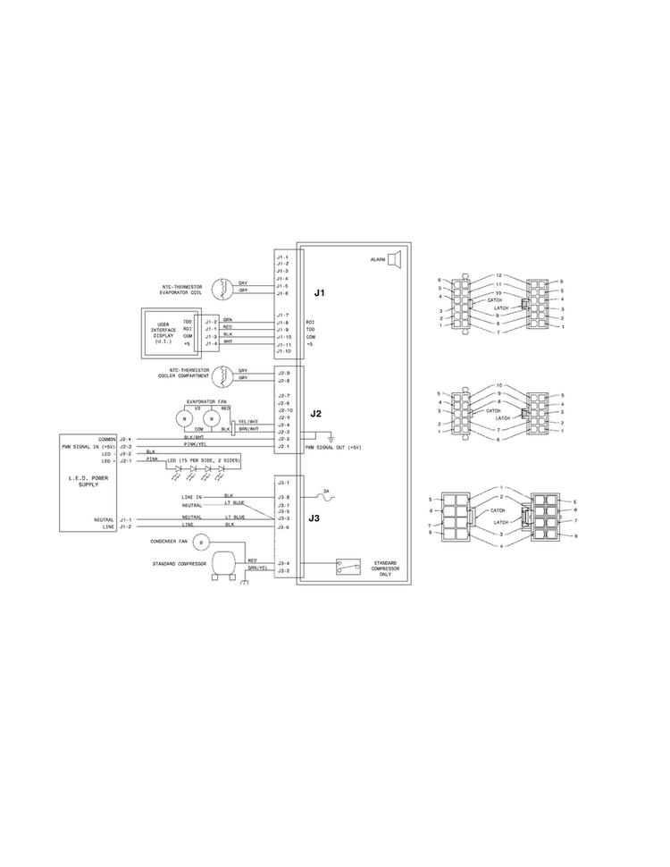 Wiring Schematic Diagram and Parts List for FPUI2188PF0  Frigidaire Refrigerator