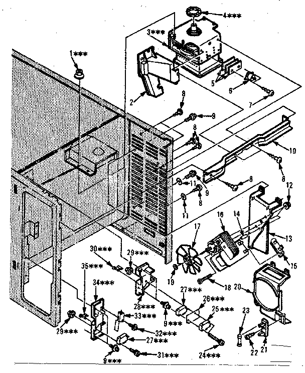 Switches And Microwave Parts Diagram and Parts List for 5648788610  Kenmore Microwave