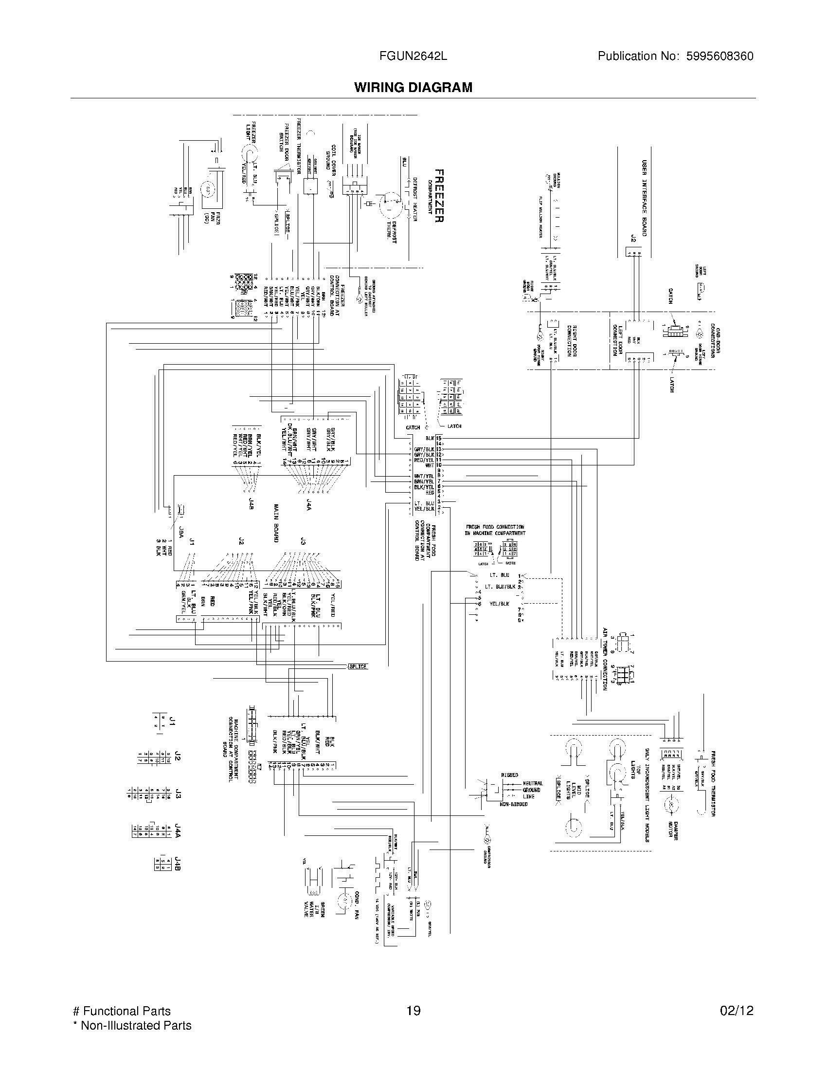 17 - WIRING DIAGRAM Diagram and Parts List for FGUN2642LE4  Frigidaire Refrigerator