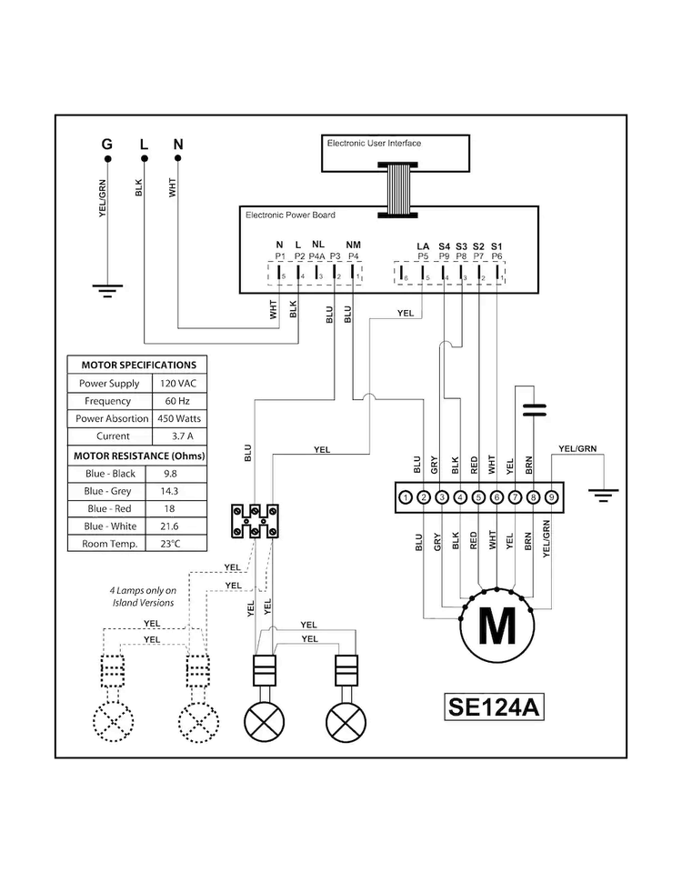 Wiring Diagram Diagram and Parts List for RH36WC55GSB  Electrolux Range Hood