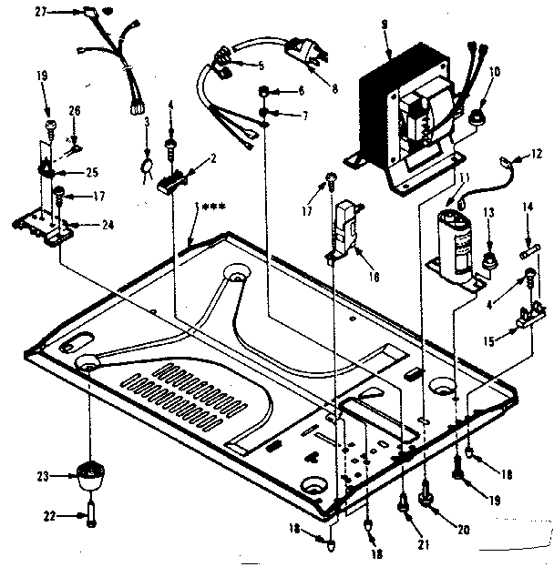 Microwave Parts Diagram and Parts List for 5648888600  Kenmore Microwave