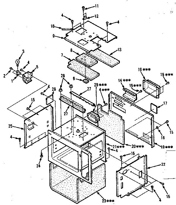 Cavity Parts-a Diagram and Parts List for 5648668410  Kenmore Microwave
