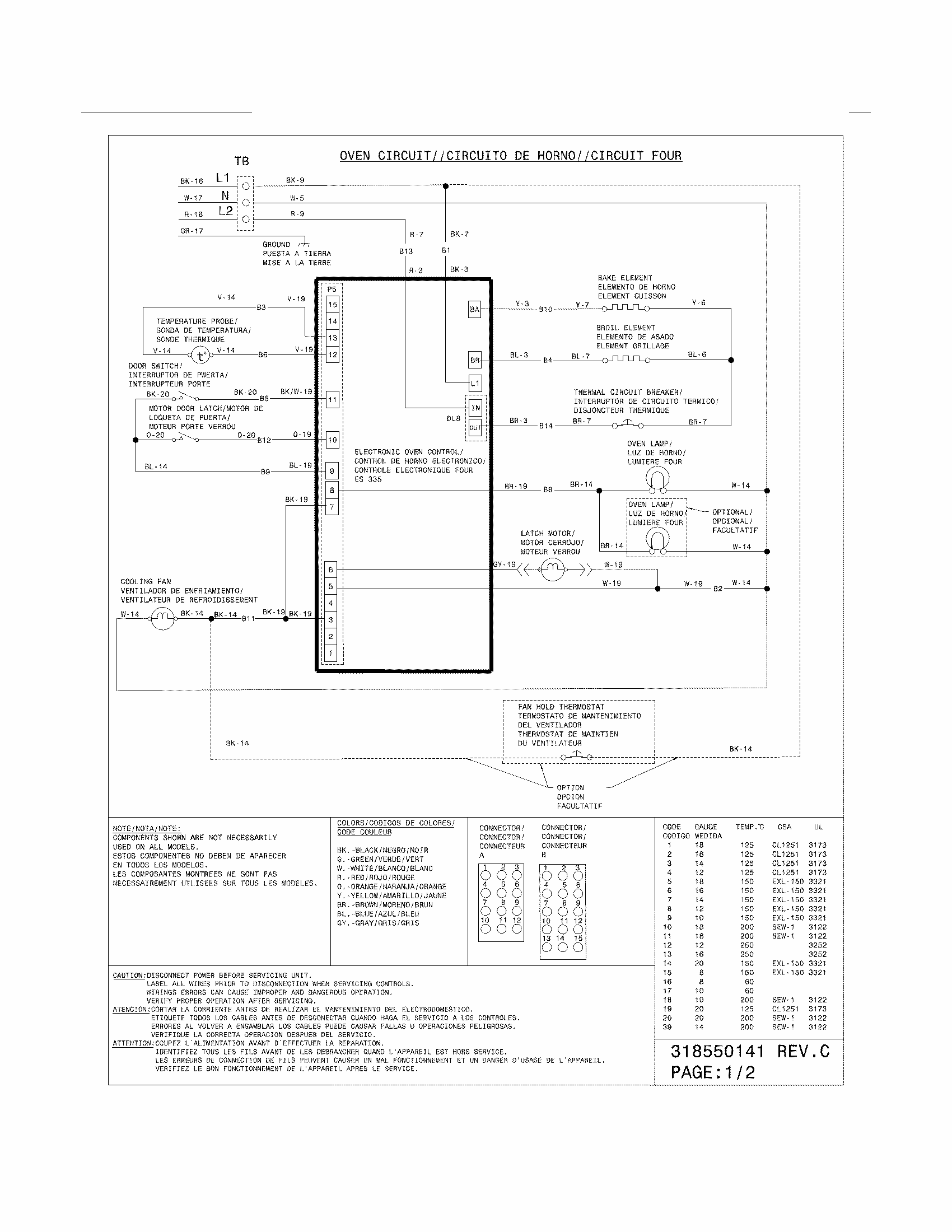 Wiring Diagram Diagram and Parts List for 79046763906  Kenmore Range