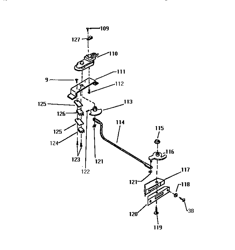 DOOR LATCH ASSEMBLY Diagram and Parts List for KB663GDM1  Frigidaire Wall Oven