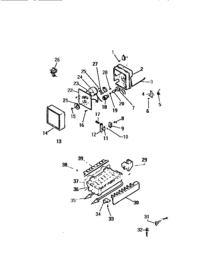 ICE MAKER Diagram and Parts List for TMI210AN1F  Kelvinator Refrigerator