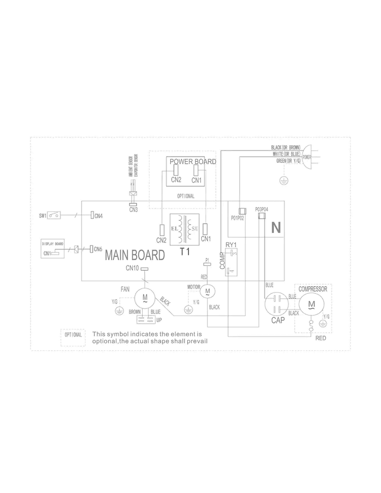 Wiring Diagram Diagram and Parts List for FFPA1022R10  Frigidaire Air Conditioner