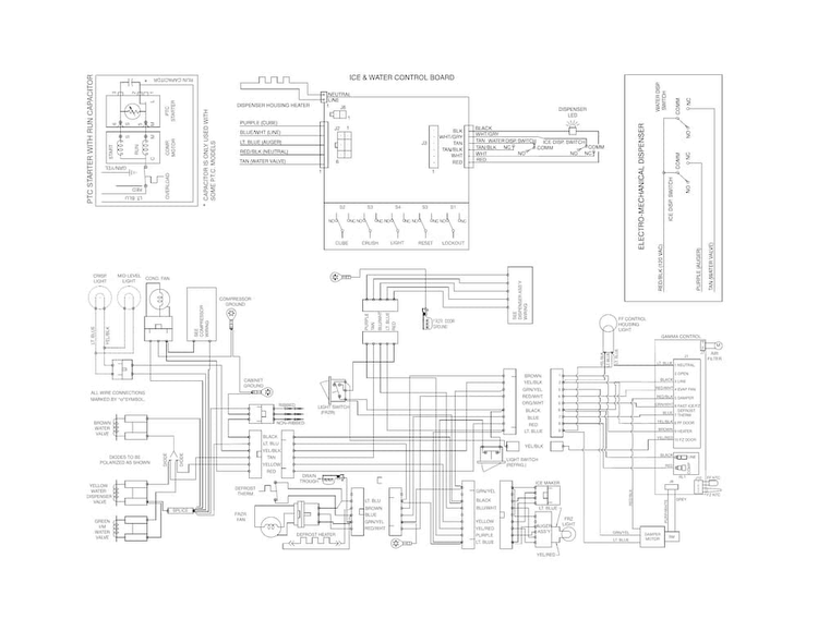 Wiring Diagram Diagram and Parts List for FFHS2311PFBA  Frigidaire Refrigerator