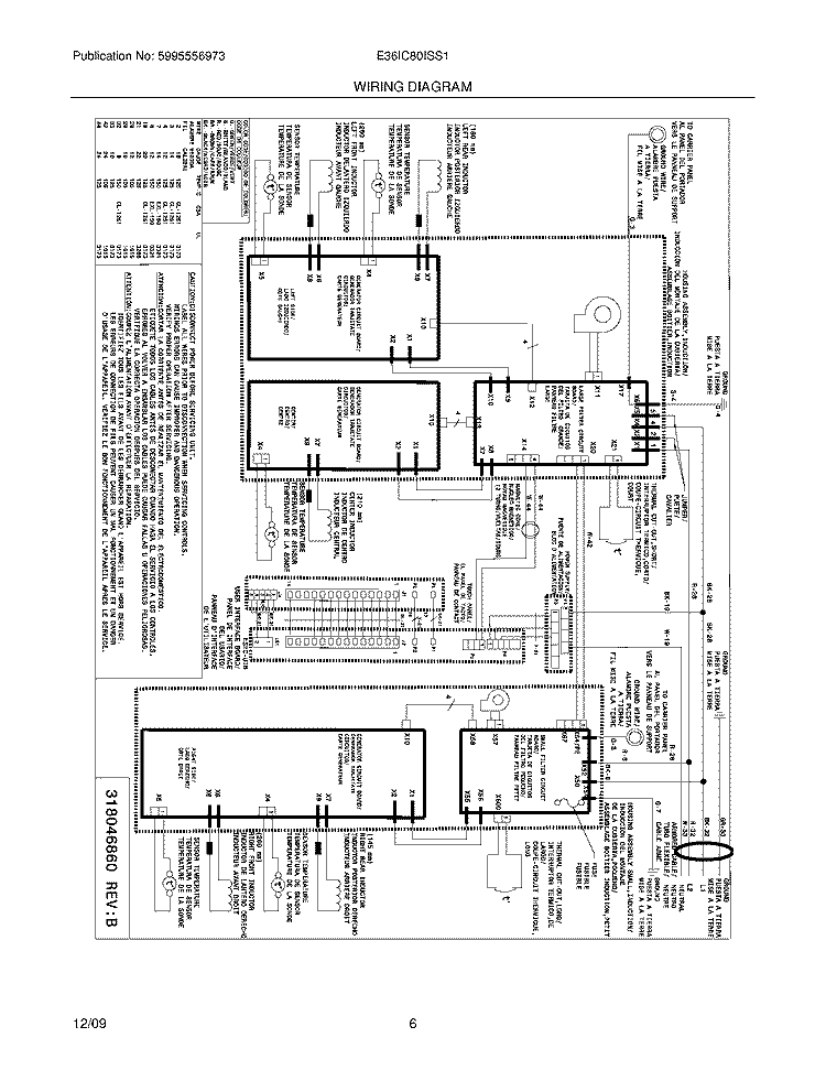 WIRING DIAGRAM Diagram and Parts List for E36IC80ISS1  Electrolux Cooktop
