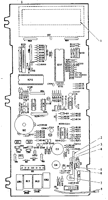 Power And Control Circuit Board Diagram and Parts List for 5648688310  Kenmore Microwave