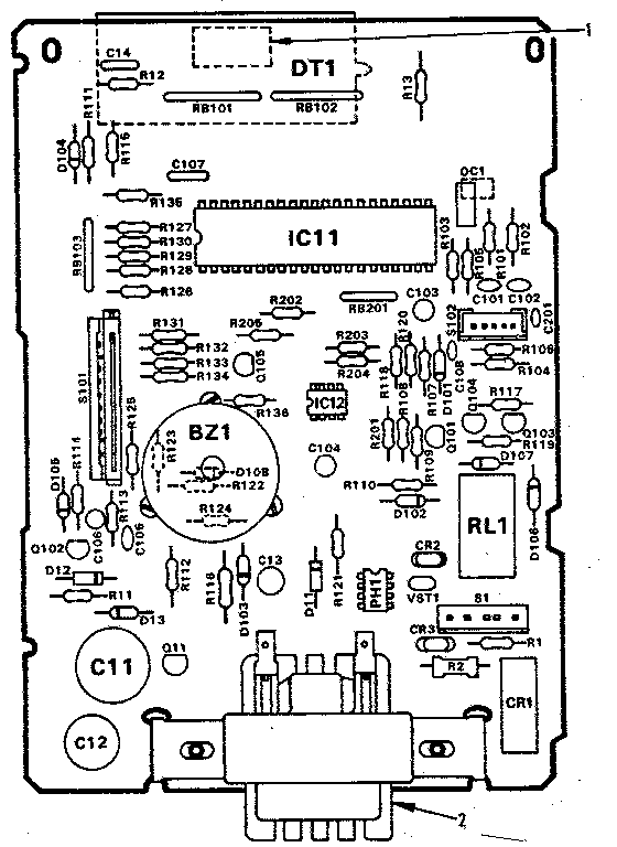 Power And Control Circuit Board Diagram and Parts List for 5648568511  Kenmore Microwave