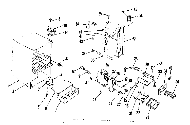 Cabinet Parts Diagram and Parts List for 1268916081  Kenmore Refrigerator