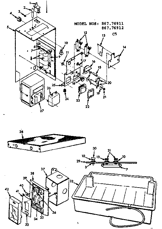 Electronic air cleaner assembly Diagram and Parts List for 86776911  Frigidaire Air Conditioner