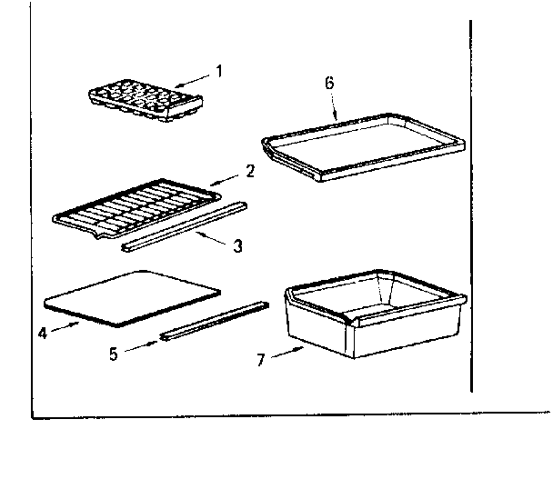 Accessories Diagram and Parts List for 5648946050  Kenmore Refrigerator