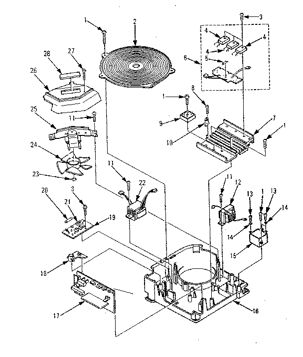 Inverter Assembly Parts For High Power Work Coil Diagram and Parts List for 5644498511  Kenmore Cooktop