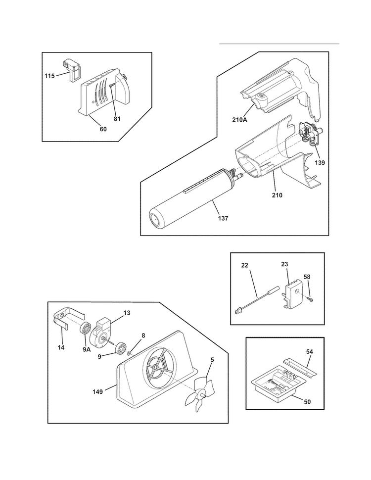 Controls Diagram and Parts List for FGHS2332LP6  Frigidaire Refrigerator