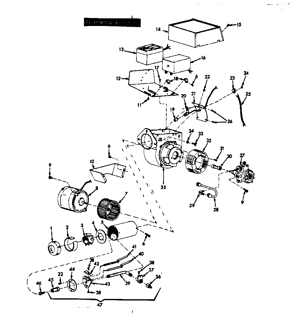 Oil burner assembly Diagram and Parts List for 867749111  Frigidaire Air Conditioner