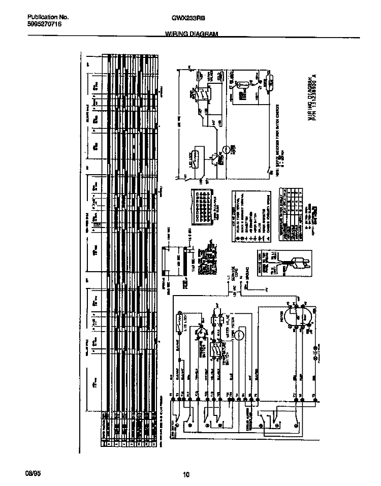 WIRING DIAGRAM Diagram and Parts List for GWX233RBS0  Gibson Washer