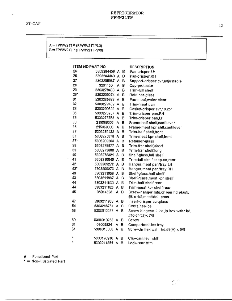 Ice Maker Parts & Installation Parts Page 12 Diagram and Parts List for FPWW21TP  Frigidaire Refrigerator