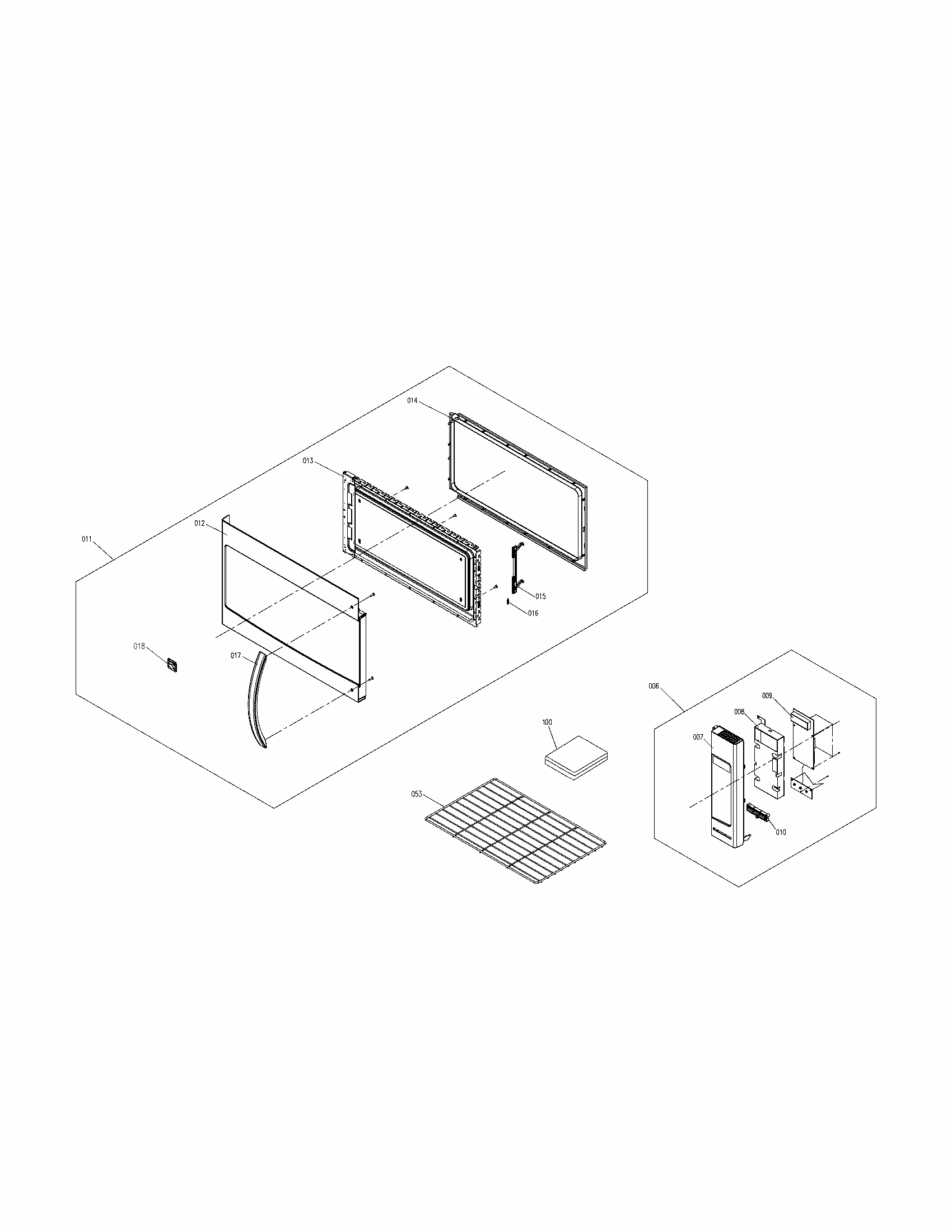 Control Panel,door,miscellaneous Diagram and Parts List for 79080354310  Kenmore Microwave
