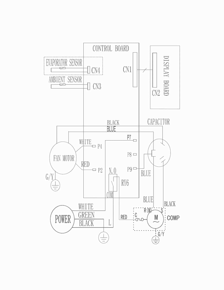 Wiring Diagram Diagram and Parts List for FFRE0533Q113  Frigidaire Air Conditioner