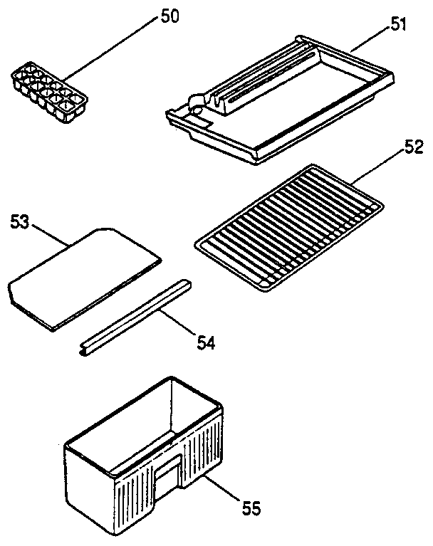 Shelves And Accessories Diagram and Parts List for 5649933640  Kenmore Refrigerator